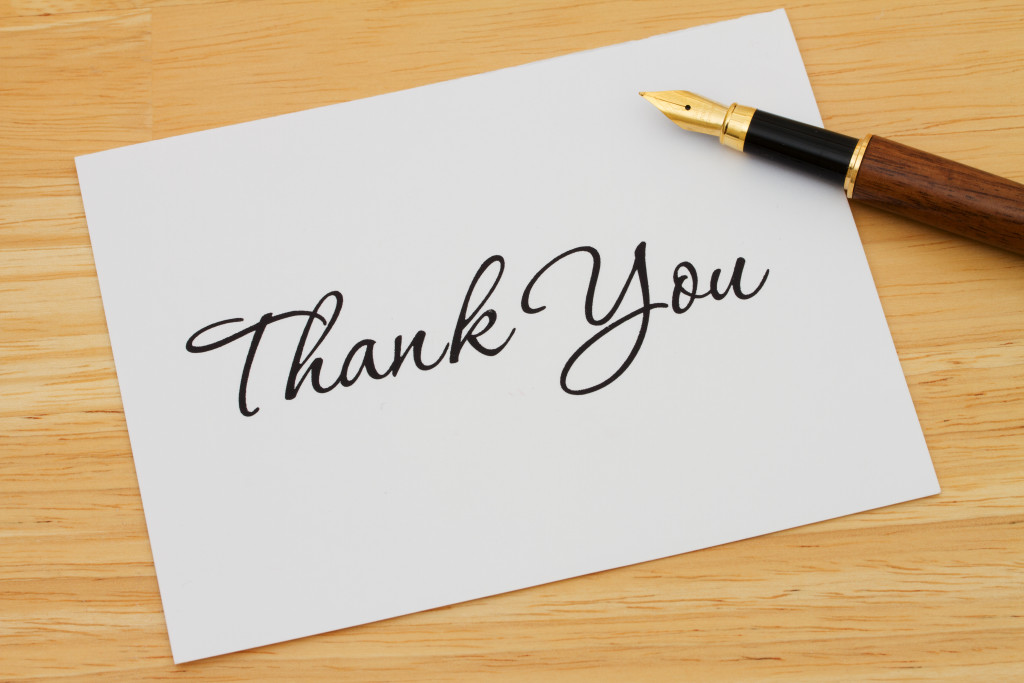 Thank you note shutterstock_136805609