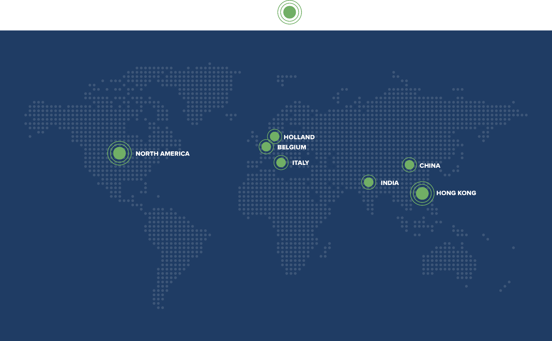 Innovairre's global footprint: North America, Holland, Belgium, Italy, India, China, and Hong Kong